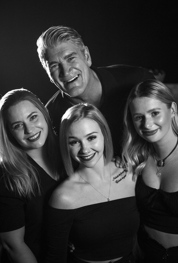 Adrian, Hayley, Lana and Deni — the Adrian J Hairdressing team
